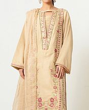 Beige Cotton Satin Suit