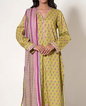 Zeen Olive Green Cambric Suit- Pakistani Lawn Dress