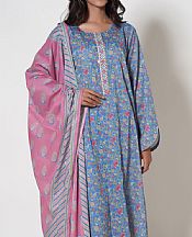 Zeen Mid Blue Cambric Suit- Pakistani Lawn Dress