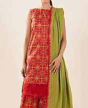 Zeen Red Lawn Suit- Pakistani Lawn Dress