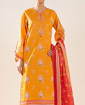 Zeen Cadmium Orange Lawn Suit- Pakistani Designer Lawn Suits