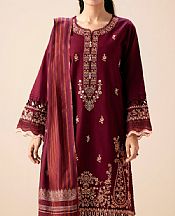 Wine Red Slub Suit