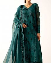 Teal Green Khaddi Net Suit