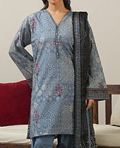 Zeen Slate Grey Lawn Suit- Pakistani Designer Lawn Suits