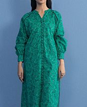Zeen Emerald Green Cottle Kurti- Pakistani Winter Dress
