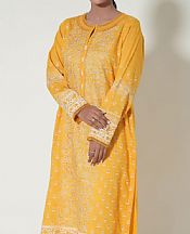 Zeen Golden Yellow Khaddar Kurti- Pakistani Winter Dress