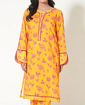 Zeen Golden Yellow Khaddar Kurti- Pakistani Winter Clothing