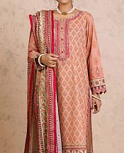 Tea Pink Cottel Suit (2 Pcs)- Pakistani Winter Dress