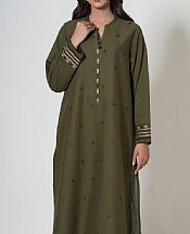 Zeen Army Green Cambric Suit (2 Pcs)- Pakistani Designer Lawn Suits
