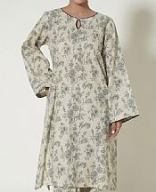 Zeen Off-white Khaddar Suit (2 Pcs)- Pakistani Winter Dress