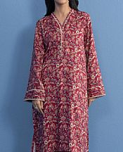Zeen Deep Carmine Khaddar Suit (2 Pcs)- Pakistani Winter Clothing