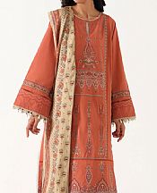 Coral Cambric Suit- Pakistani Designer Lawn Dress
