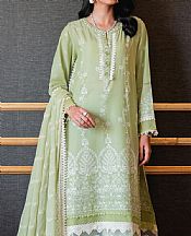 Tea Green Jacquard Suit- Pakistani Designer Lawn Dress