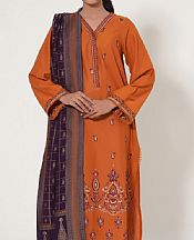 Zeen Rust Khaddar Suit- Pakistani Winter Clothing
