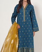 Zeen Denim Blue Lawn Suit- Pakistani Designer Lawn Suits