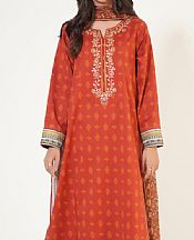 Zeen Orange Lawn Suit- Pakistani Lawn Dress
