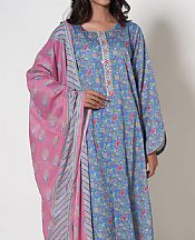 Zeen Cornflower Blue Woven Suit- Pakistani Winter Clothing