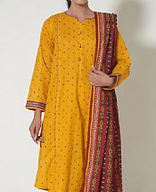 Zeen Golden Yellow Khaddar Suit- Pakistani Winter Clothing