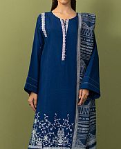 Zeen Navy Blue Slub Suit- Pakistani Winter Dress