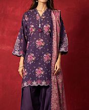 Zeen Purple Lawn Suit- Pakistani Designer Lawn Suits