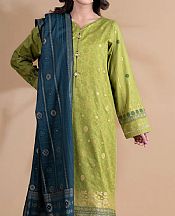 Apple Green Jacquard Suit- Pakistani Designer Lawn Dress