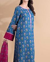 Cornflower Blue Dobby Lawn Suit- Pakistani Lawn Dress