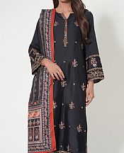 Zeen Black Cotton Satin Suit- Pakistani Lawn Dress