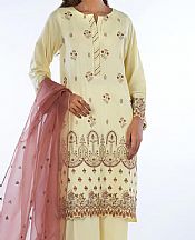 Zeen Off-white Silk Suit- Pakistani Designer Chiffon Suit