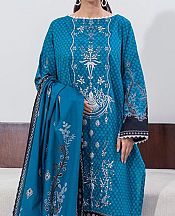 Zellbury Dark Turquoise Cambric Suit- Pakistani Winter Clothing