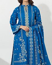 Zellbury Dark Turquoise Cambric Suit- Pakistani Winter Clothing