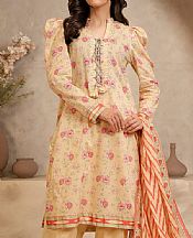 Zellbury Sand Gold Lawn Suit- Pakistani Lawn Dress