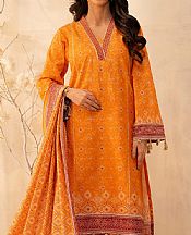 Zellbury Pumpkin Orange Lawn Suit- Pakistani Designer Lawn Suits