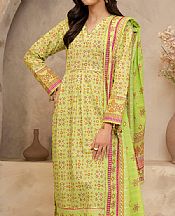 Zellbury Lime Green Lawn Suit- Pakistani Lawn Dress