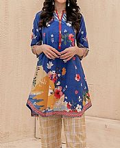 Royal Blue Cambric Suit (2 Pcs)- Pakistani Winter Dress