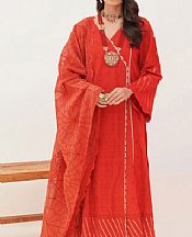Zellbury Red Lawn Suit- Pakistani Designer Lawn Suits