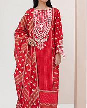 Zellbury Red Lawn Suit- Pakistani Lawn Dress