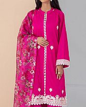 Zellbury Hot Pink Jacquard Suit- Pakistani Designer Lawn Suits