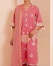 Zellbury Tea Pink Jacquard Suit- Pakistani Designer Lawn Suits