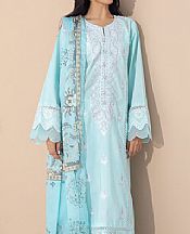 Zellbury Light Turquoise Lawn Suit- Pakistani Designer Lawn Suits