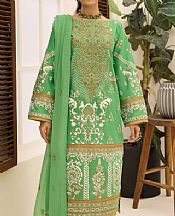 Zellbury Parrot Green Lawn Suit- Pakistani Designer Lawn Suits