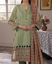 Zellbury Forest Green Lawn Suit (2 Pcs)- Pakistani Lawn Dress