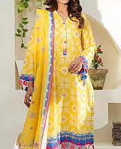 Zellbury Yellow Lawn Suit (2 Pcs)- Pakistani Designer Lawn Suits