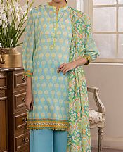 Zellbury Turquoise Lawn Suit- Pakistani Lawn Dress