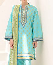 Zellbury Turquoise Lawn Suit- Pakistani Designer Lawn Suits