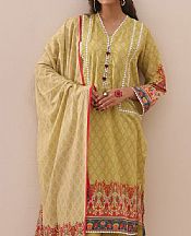 Zellbury Olive Green Lawn Suit- Pakistani Lawn Dress
