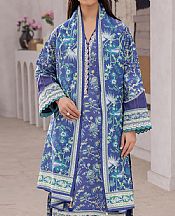 Zellbury Denim Blue Lawn Suit- Pakistani Designer Lawn Suits