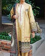 Sand Gold Khaddar Suit- Pakistani Winter Dress