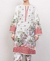 White Khaddar Suit (2 Pcs)- Pakistani Winter Dress