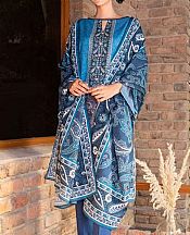 Denim Blue Khaddar Suit (2 Pcs)- Pakistani Winter Clothing