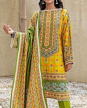 Golden Yellow/Apple Green Khaddar Suit- Pakistani Winter Dress